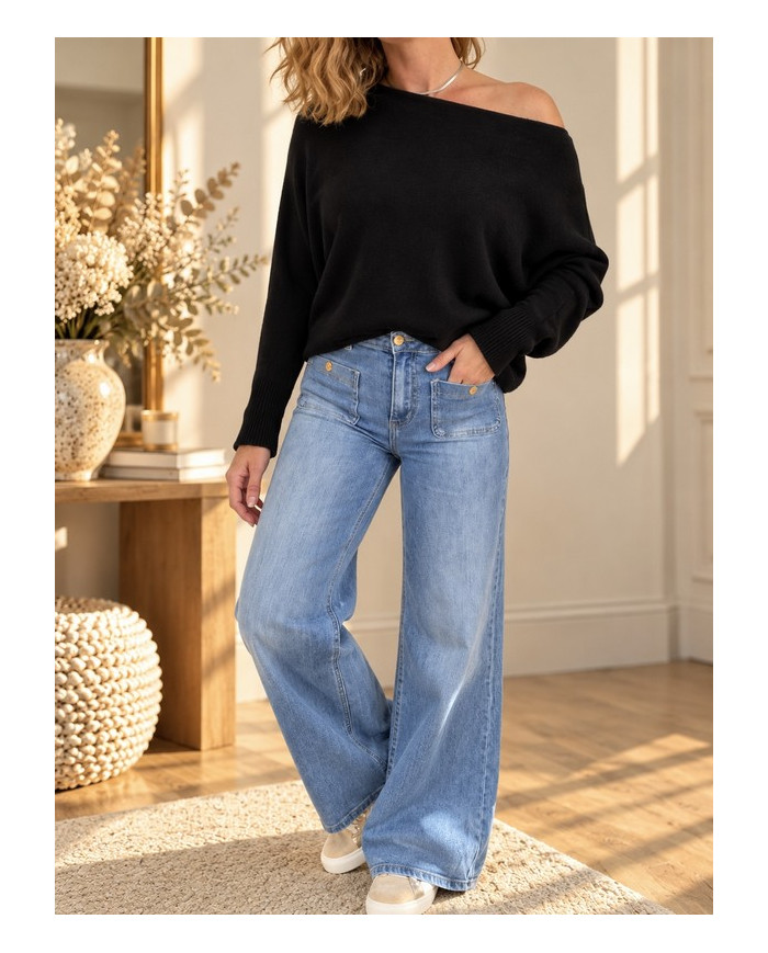 Jean super wide leg bleu Florent