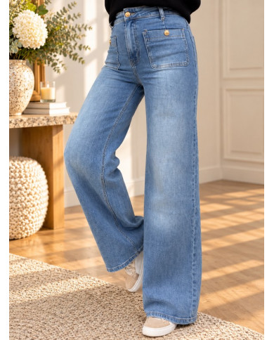Jean super wide leg bleu Florent