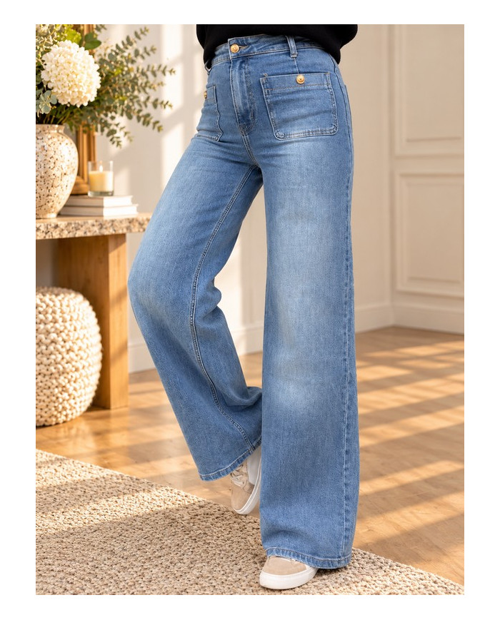 Jean super wide leg bleu Florent