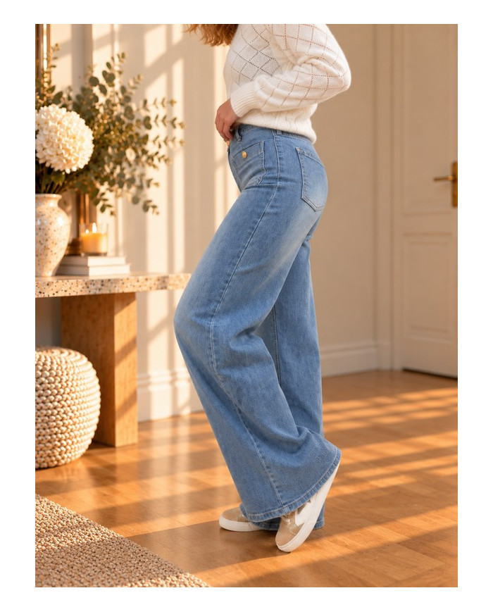 Jean super wide leg bleu Florent