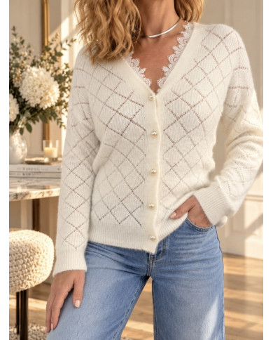 Gilet blanc tout doux