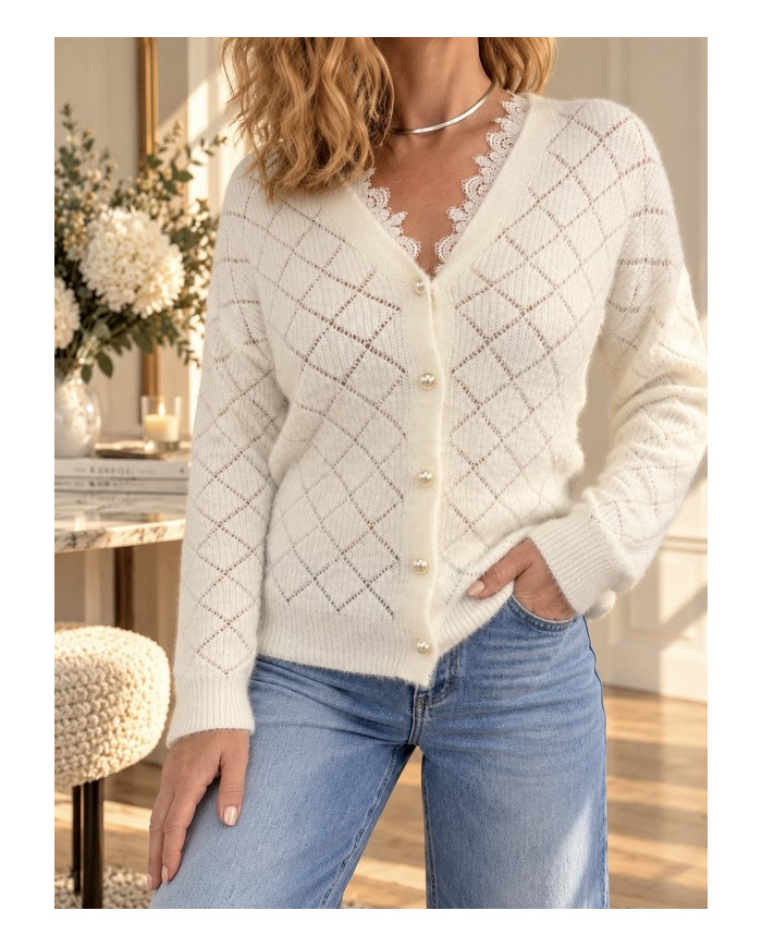Gilet blanc tout doux