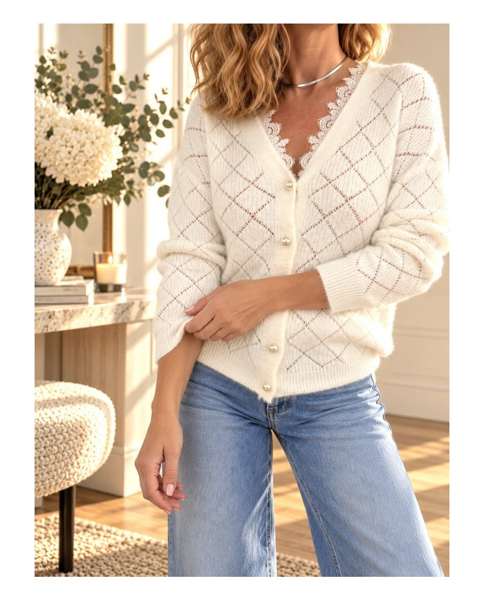Gilet blanc tout doux