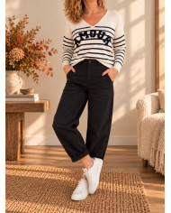 Pull marinière "Amour"