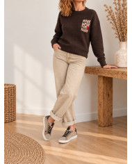 Pull chocolat "More Amor Por Favor"
