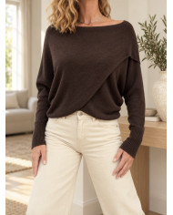 Pull taupe "Iconic"