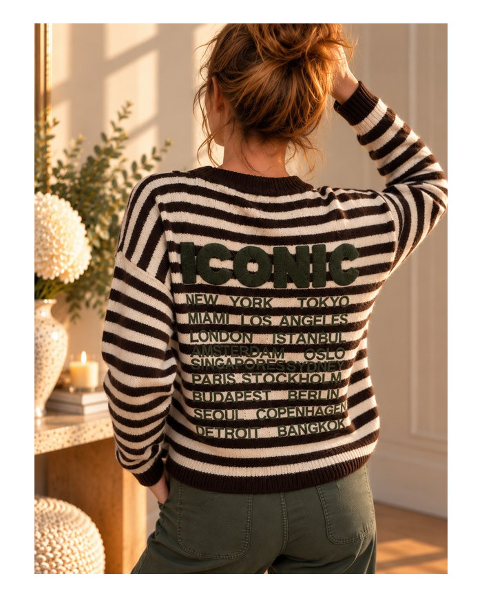 Pull à rayures "Iconic"