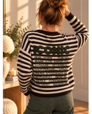 Pull à rayures "Iconic"