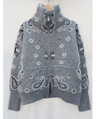 Gilet bandana gris clair