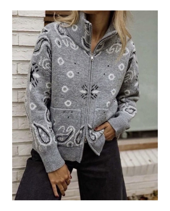 Gilet bandana gris clair
