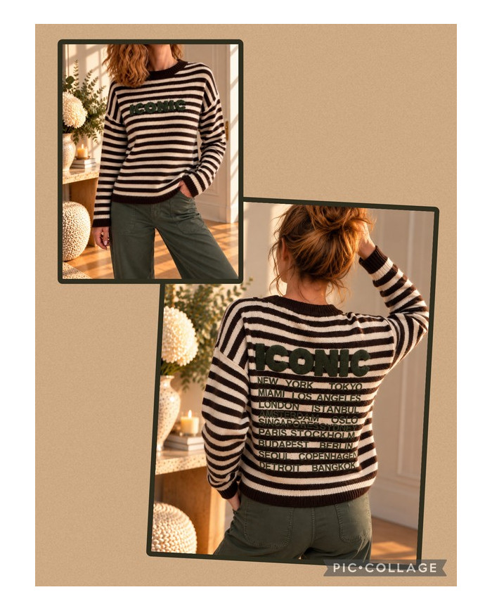 Pull à rayures "Iconic"