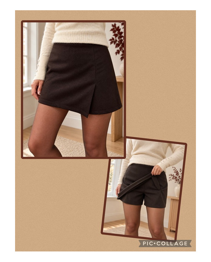 Jupe short chocolat Zafa